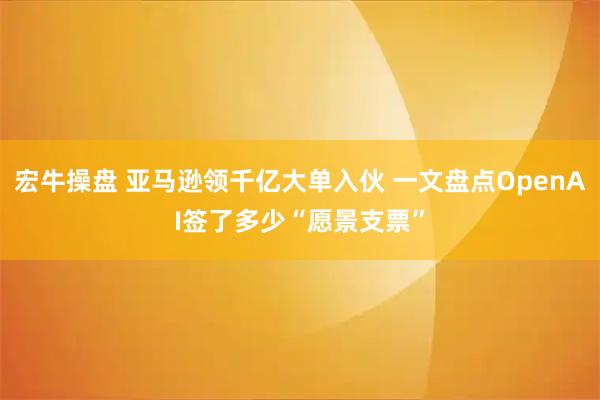 宏牛操盘 亚马逊领千亿大单入伙 一文盘点OpenAI签了多少“愿景支票”