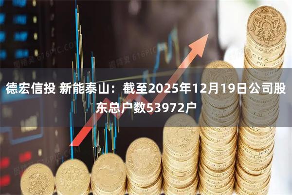 德宏信投 新能泰山：截至2025年12月19日公司股东总户数53972户